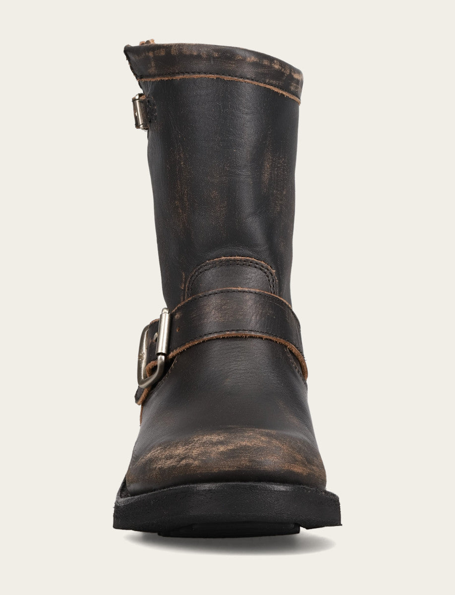 Women's Distressed Black Viv Short Engineer Boot Distressed Black