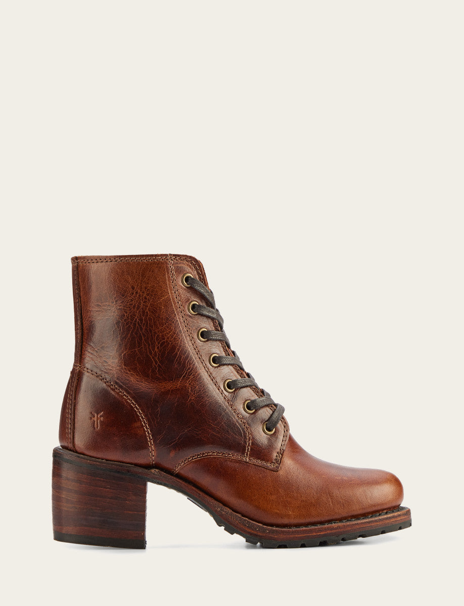 Women's Cognac Sabrina 6G Lace Up Boots Cognac