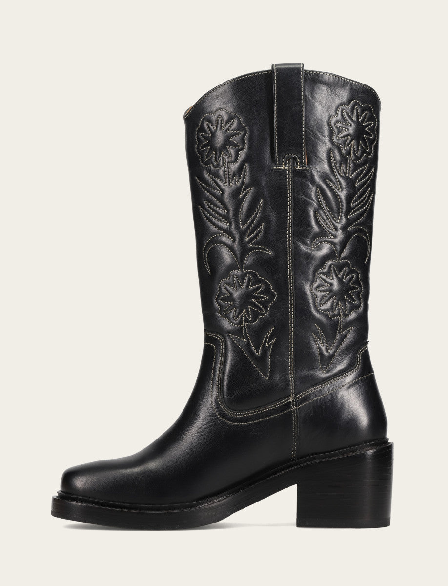 Women's Black Kate Deco Stitch Boot Black