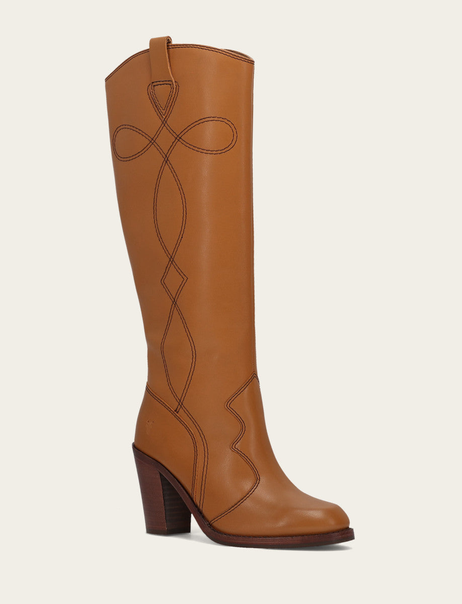 Women’s Caramel Corinne Deco Stitch Tall Boots Caramel