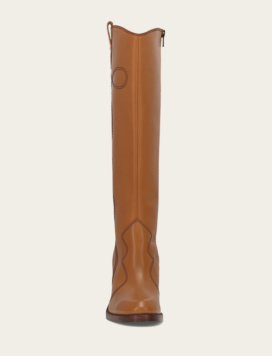 Women’s Caramel Corinne Deco Stitch Tall Boots Caramel