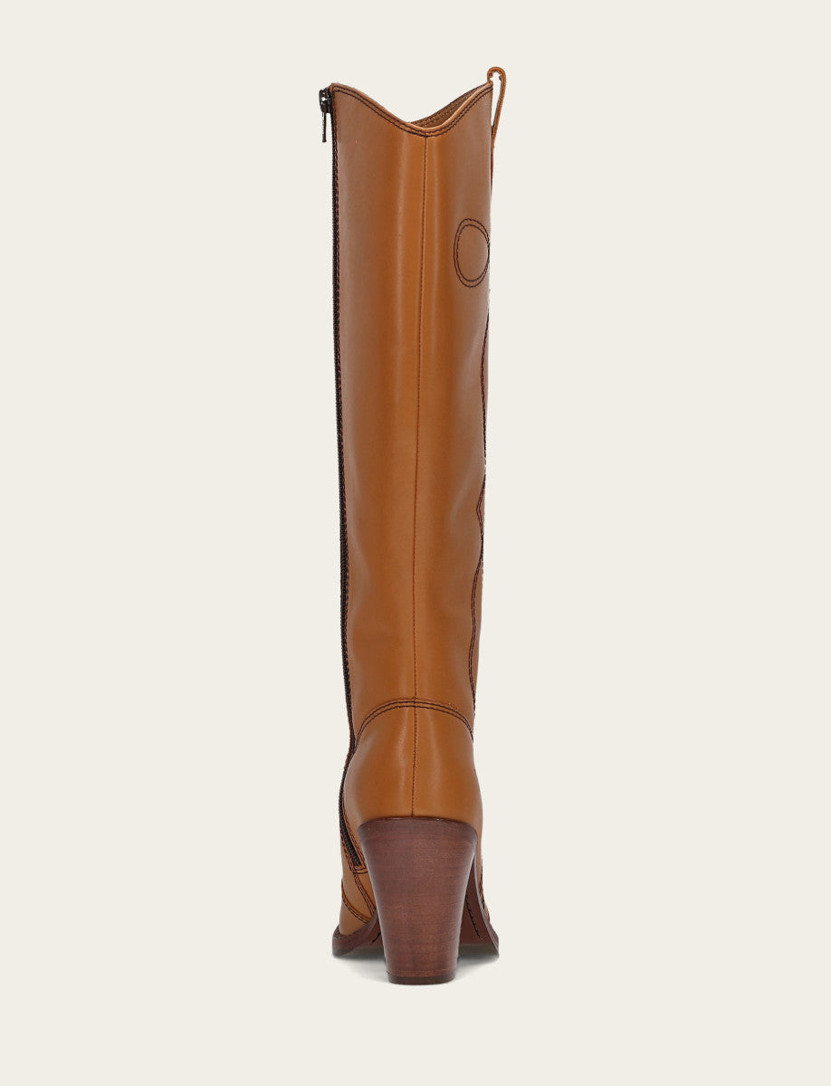 Women’s Caramel Corinne Deco Stitch Tall Boots Caramel