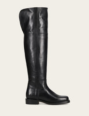 Women's Black Campus Low Heel Over The Knee Boot Black