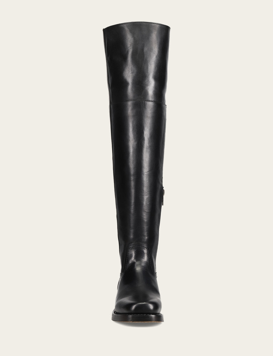 Women's Black Campus Low Heel Over The Knee Boot Black