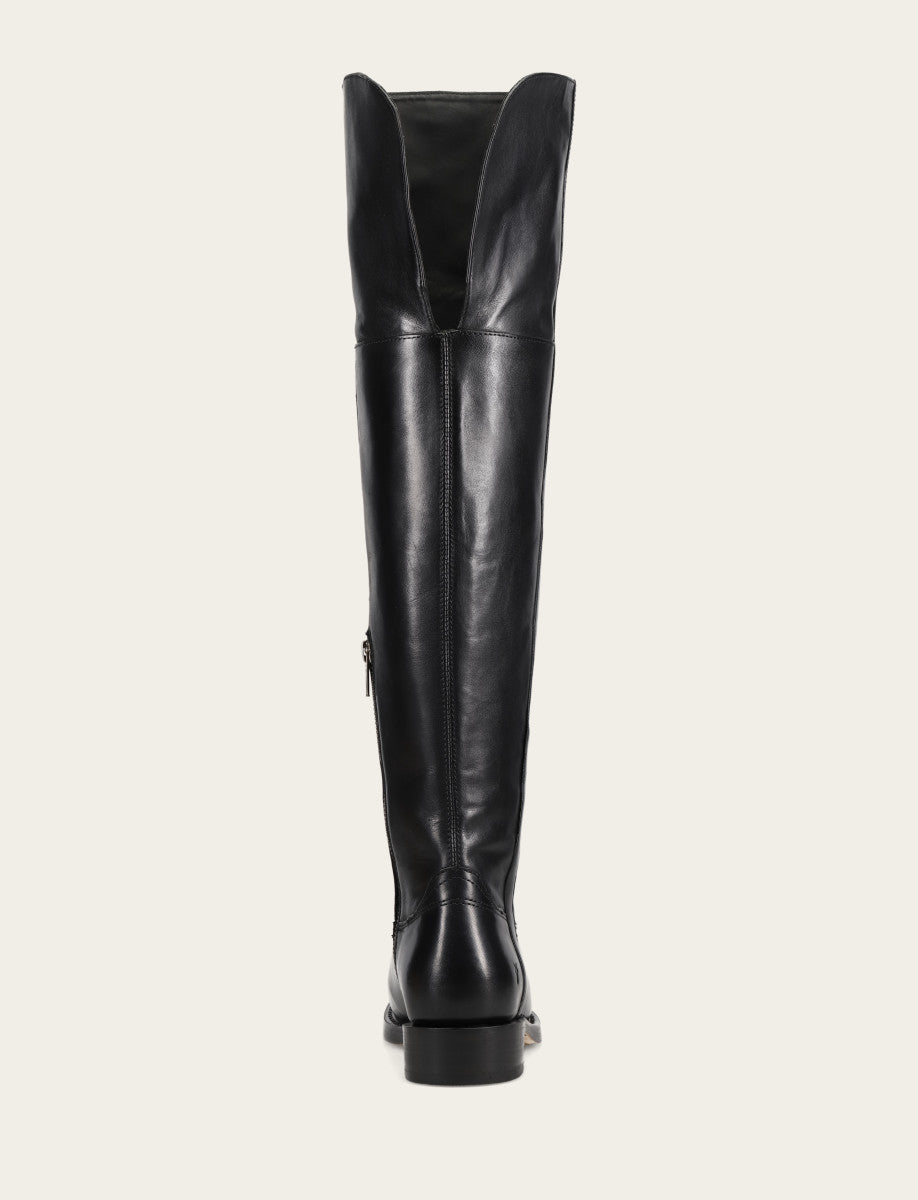 Women's Black Campus Low Heel Over The Knee Boot Black