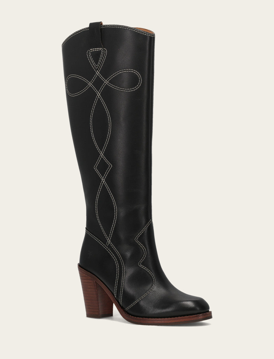 Women's Black Corinne Tall Deco Stitch Boot Black