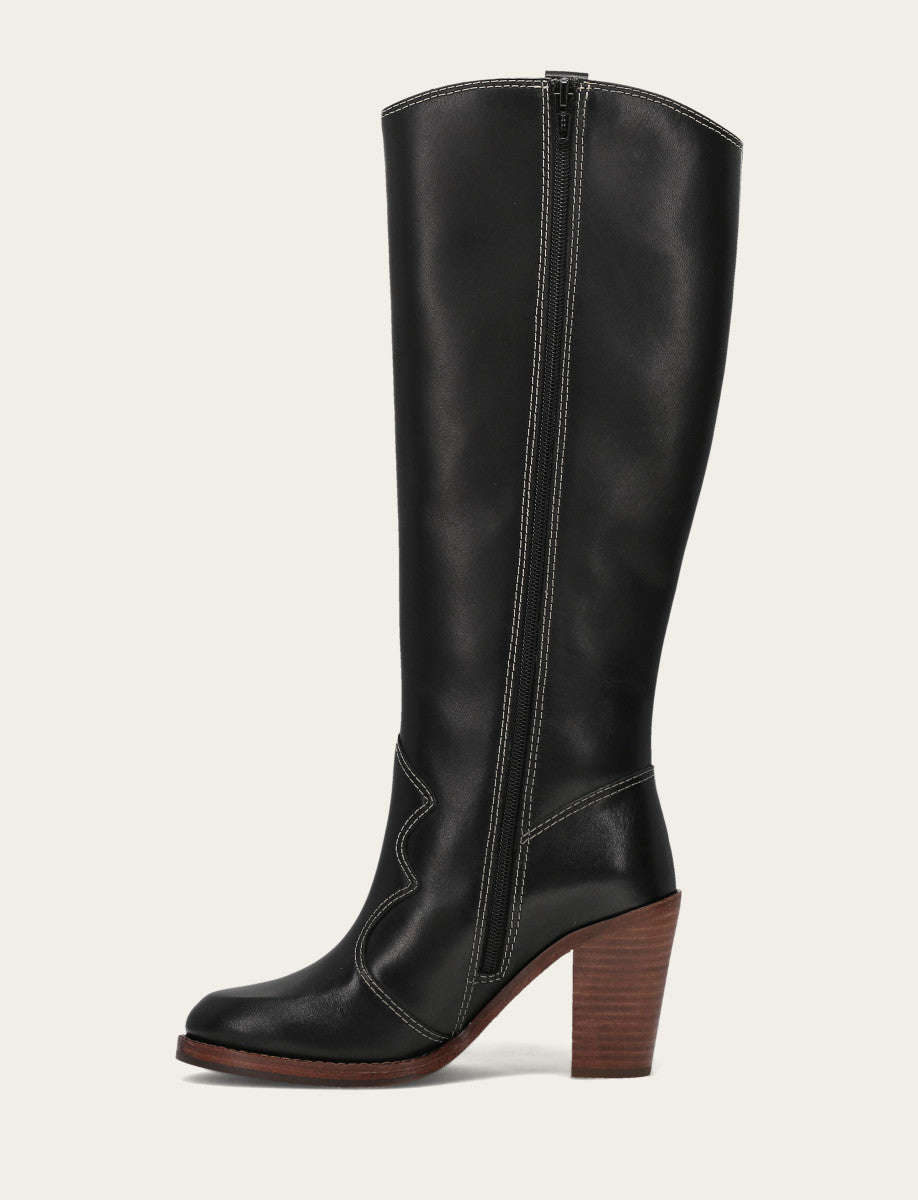 Women's Black Corinne Tall Deco Stitch Boot Black