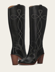 Women's Black Corinne Tall Deco Stitch Boot Black