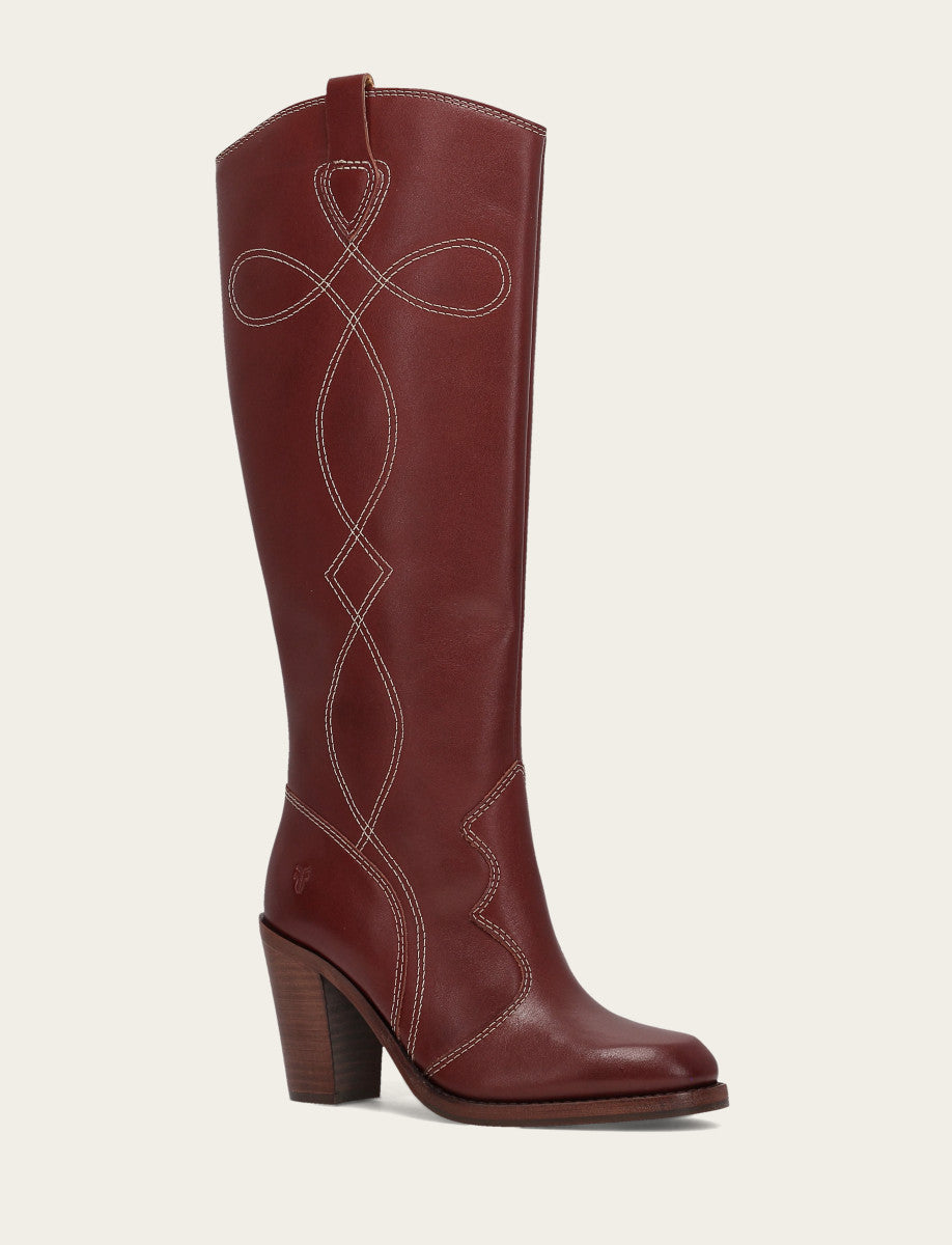 Women's Cranberry Corinne Tall Deco Stitch Boot Cranberry