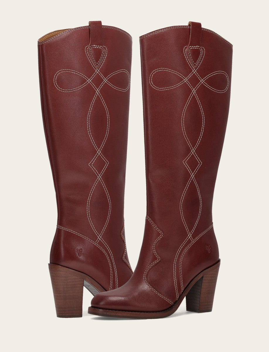 Women's Cranberry Corinne Tall Deco Stitch Boot Cranberry