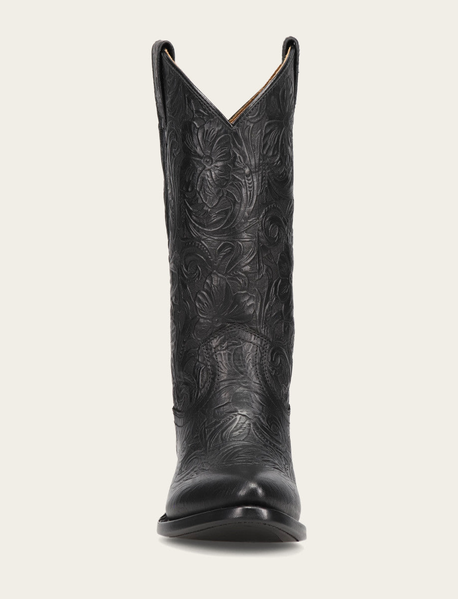 Billy Pull On Boot Black Floral