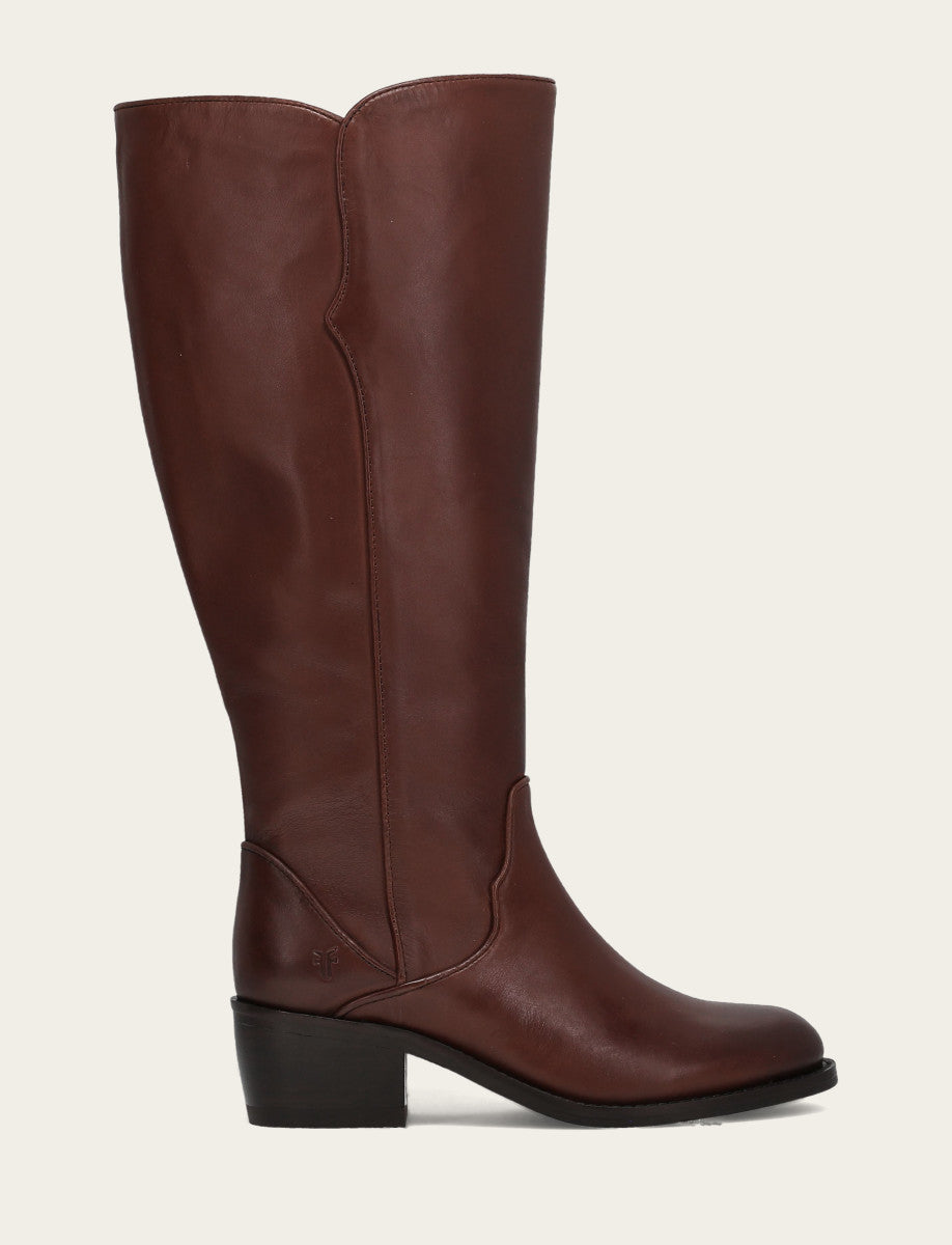 Women's Saddle Carson 2 Piping Tall Wide Calf Boot Saddle