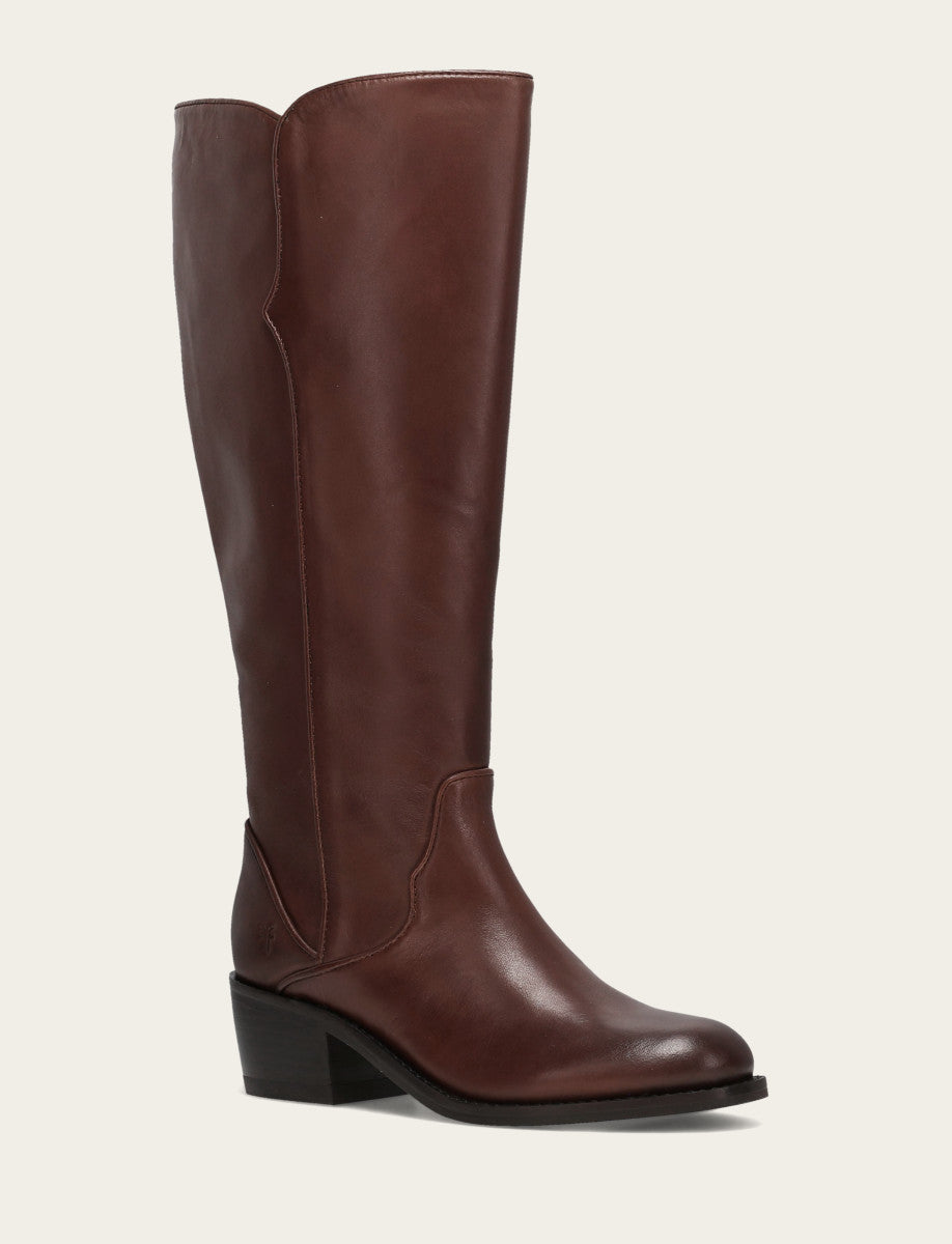 Women's Saddle Carson 2 Piping Tall Wide Calf Boot Saddle