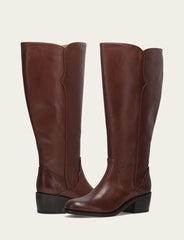 Women's Saddle Carson 2 Piping Tall Wide Calf Boot Saddle