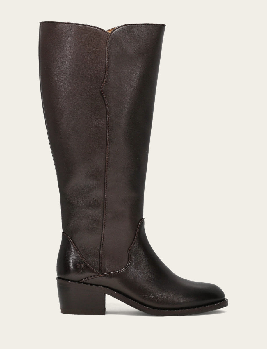 Women's Dark Brown Carson 2 Piping Tall Wide Calf Boot Dark Brown