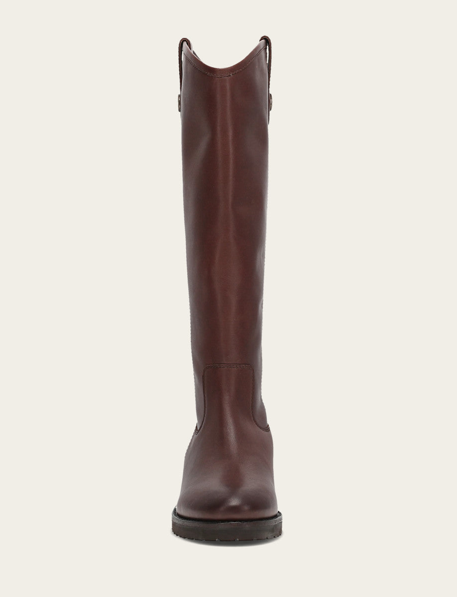 Women's Brown Melissa Lug Button Tall Wide Calf Boot Brown