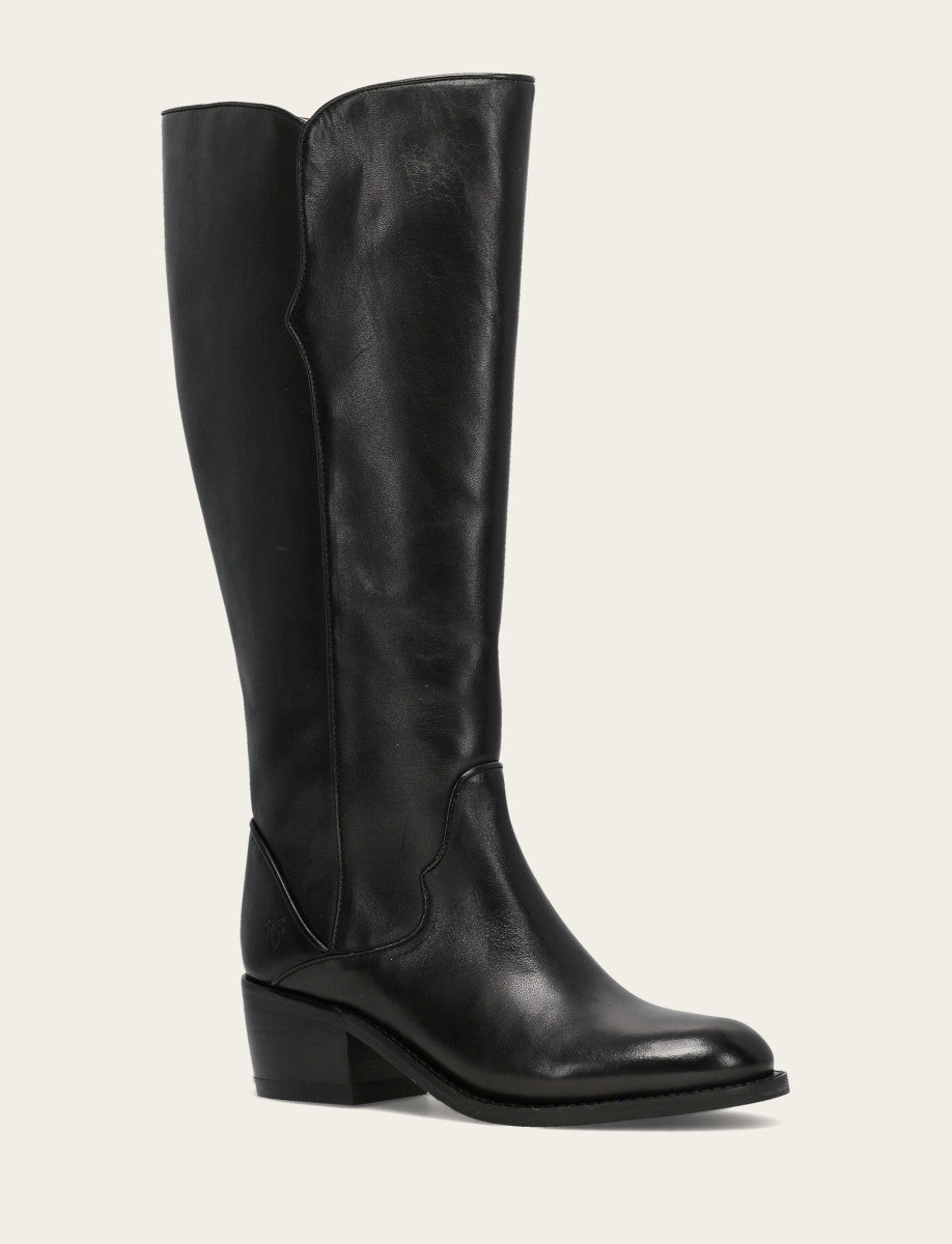 Women's Black Carson 2 Piping Tall Wide Calf Boot Black