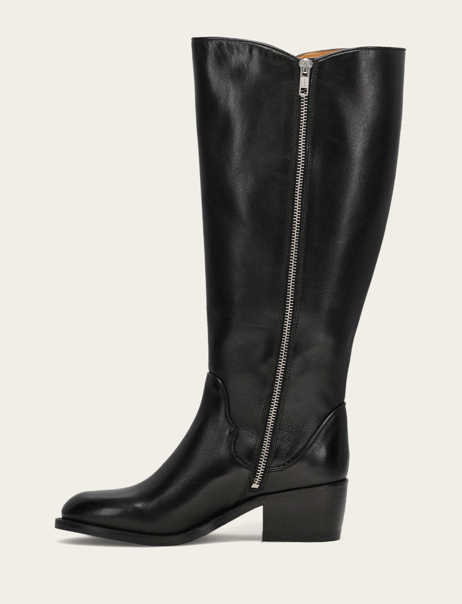 Women's Black Carson 2 Piping Tall Wide Calf Boot Black