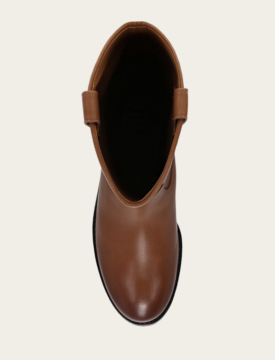 Women's Tan Melissa Lug Button Tall Boot Tan