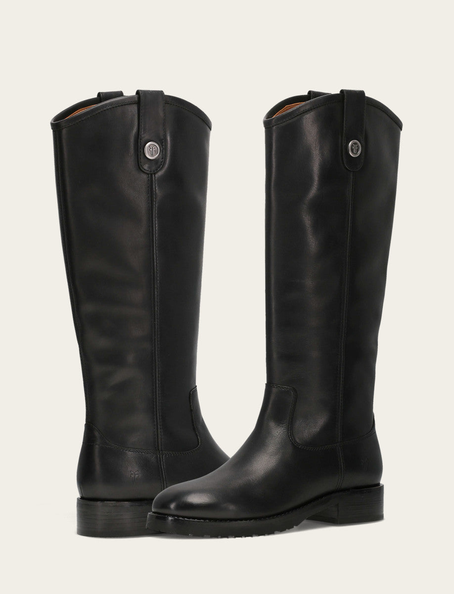 Women's Black Melissa Lug Button Tall Boot Black