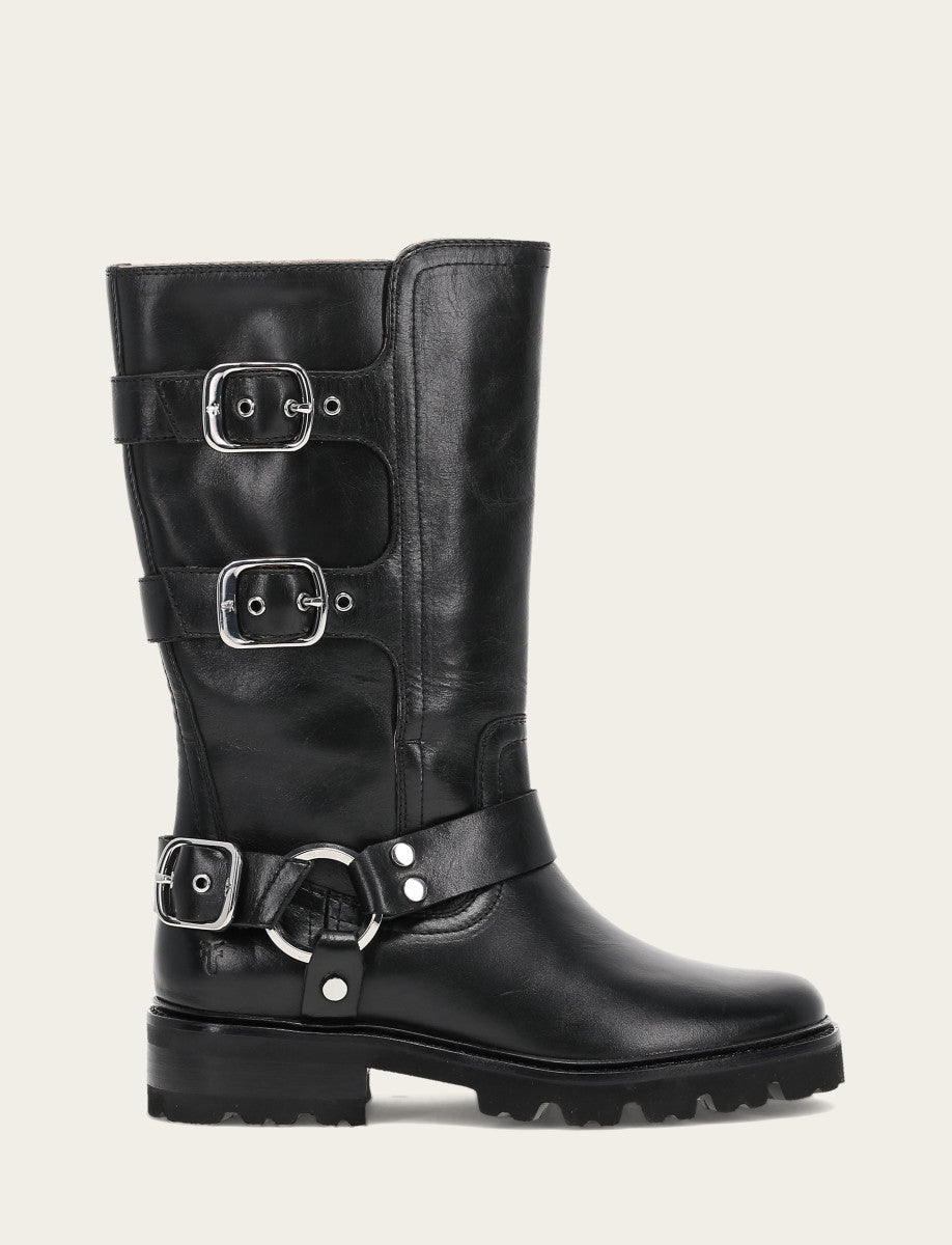 Women's Black Olivia Moto Mid Boot Black