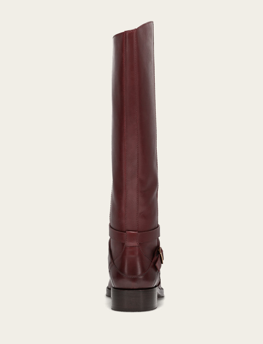 Women's Merlot Melissa Belted Riding Wide Calf Boot Merlot