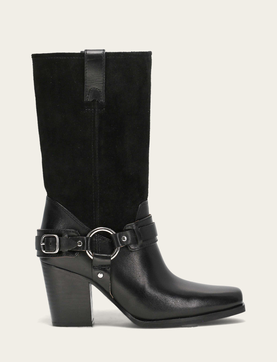 Women's Black Shiloh Harness Belted Boot Black