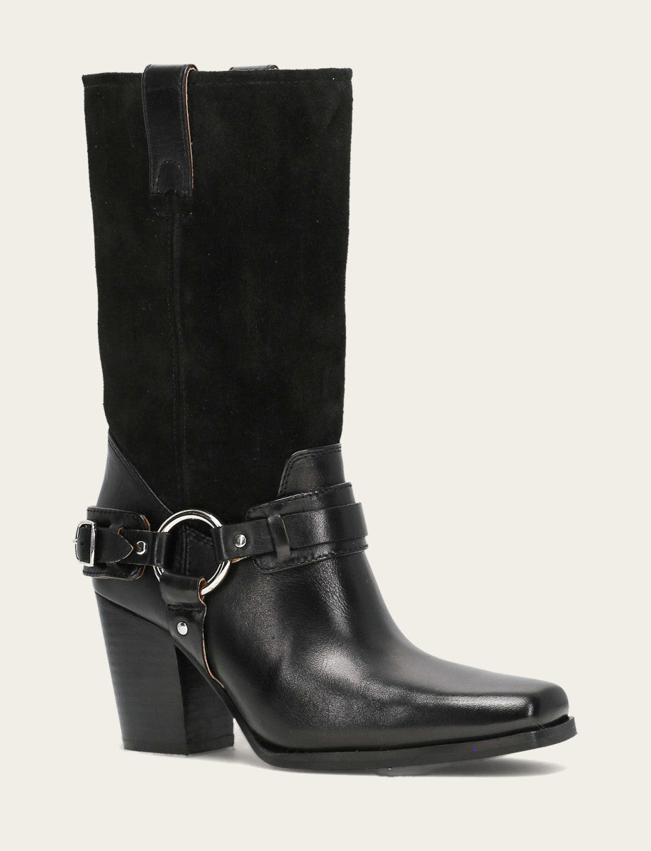 Women's Black Shiloh Harness Belted Boot Black