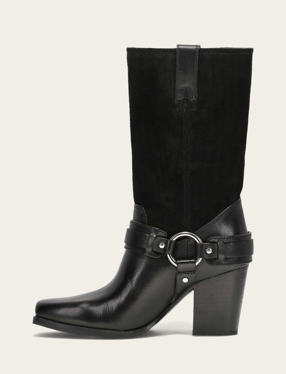 Women's Black Shiloh Harness Belted Boot Black