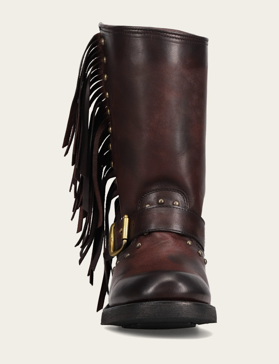 Women's Cherry Lacquer Viv Fringe Engineer Boot Cherry Lacquer