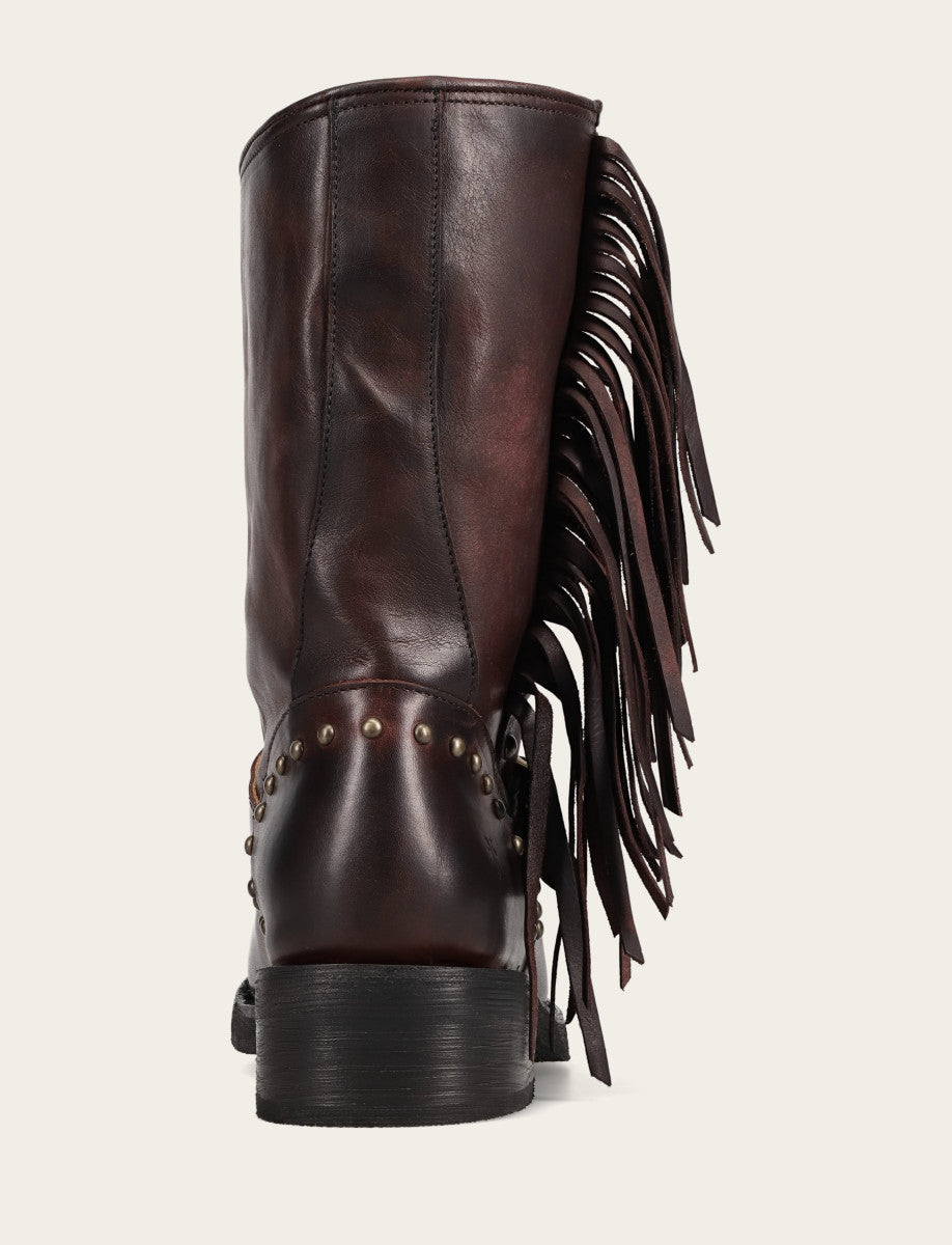 Women's Cherry Lacquer Viv Fringe Engineer Boot Cherry Lacquer