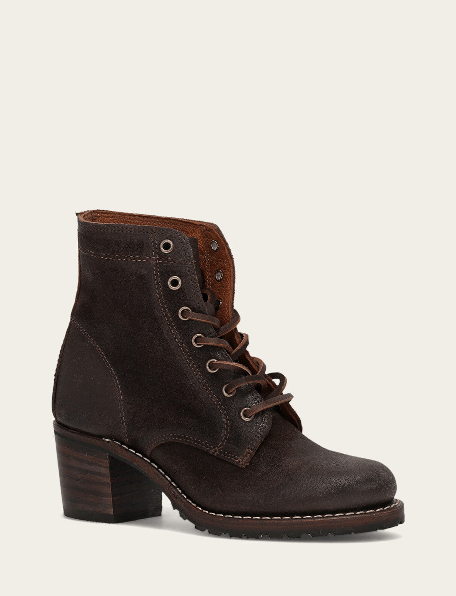 Women's Dark Brown Sabrina 6G Lace Up Boots Dark Brown