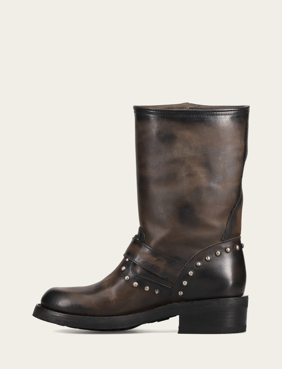 Women's Black Viv Fringe Engineer Boot Black