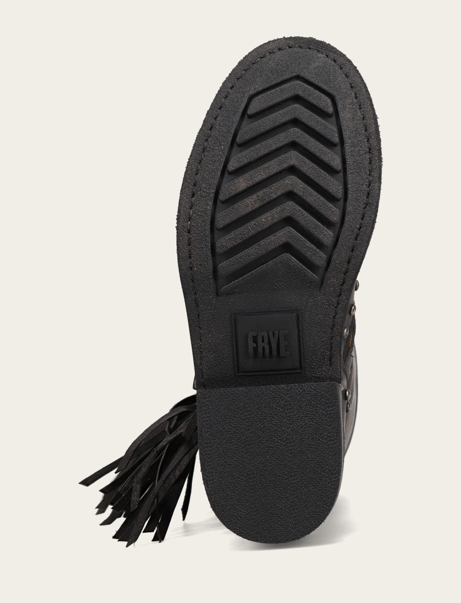 Women's Black Viv Fringe Engineer Boot Black