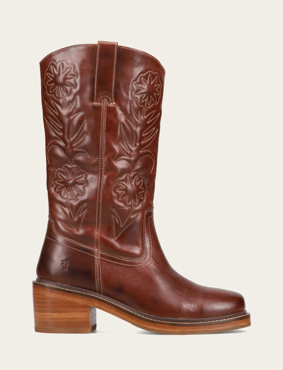 Auburn Kate Deco Stitch Boot Auburn