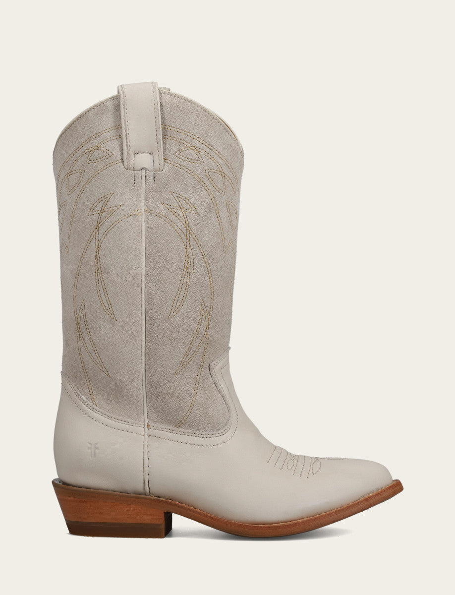 Ivory Billy Pull On Deco Stitch Boot Ivory