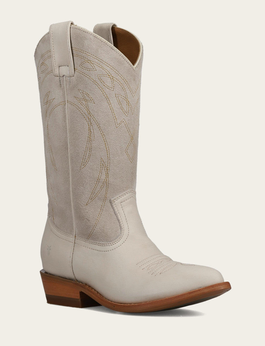 Ivory Billy Pull On Deco Stitch Boot Ivory