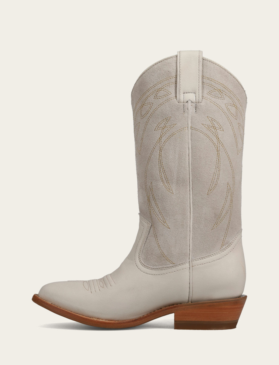 Ivory Billy Pull On Deco Stitch Boot Ivory
