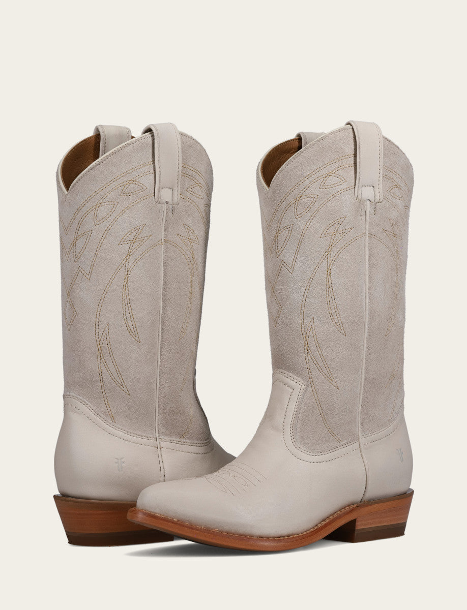 Ivory Billy Pull On Deco Stitch Boot Ivory