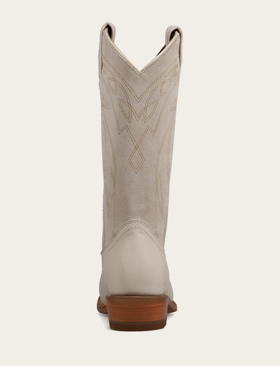 Ivory Billy Pull On Deco Stitch Boot Ivory
