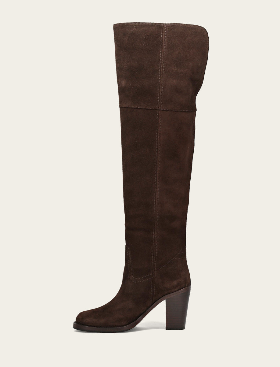 Women's Dark Brown Corinne Over The Knee Boot Dark Brown