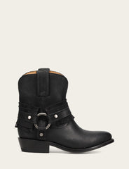 Women's Black Billy Harness Ruffle Boots Black