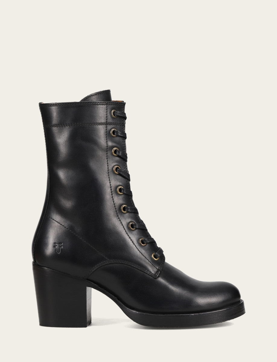 Women's Black Jean Lace Up Boot Black