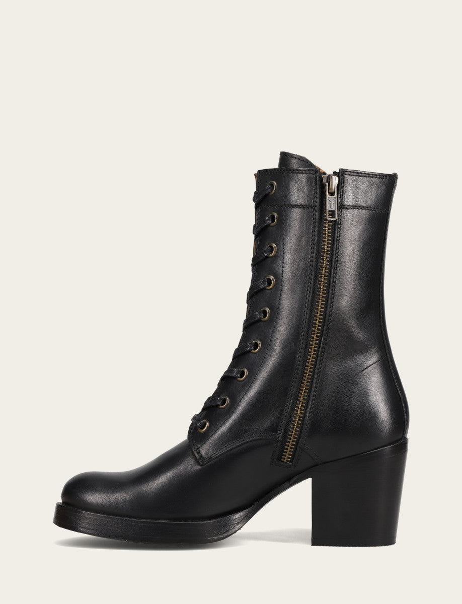 Women's Black Jean Lace Up Boot Black