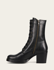 Women's Black Jean Lace Up Boot Black