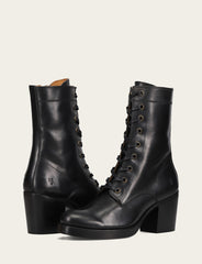 Women's Black Jean Lace Up Boot Black