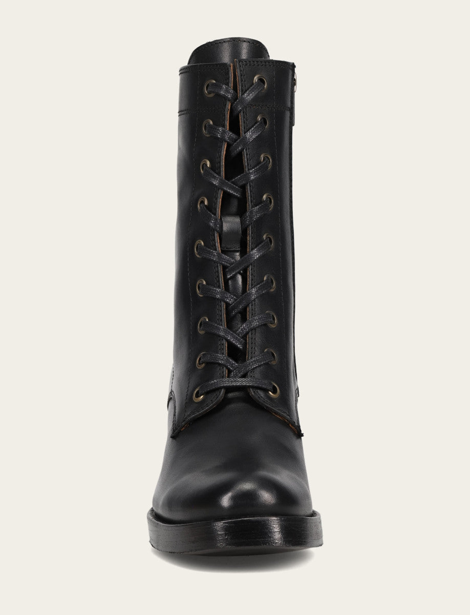 Women's Black Jean Lace Up Boot Black