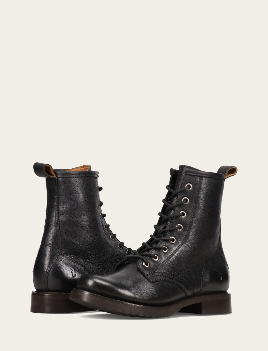 Women's Black Veronica Flex Combat Booties Black