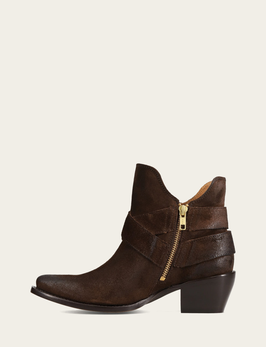 Women's Chocolate Sacha Multi Strap Booties Chocolate