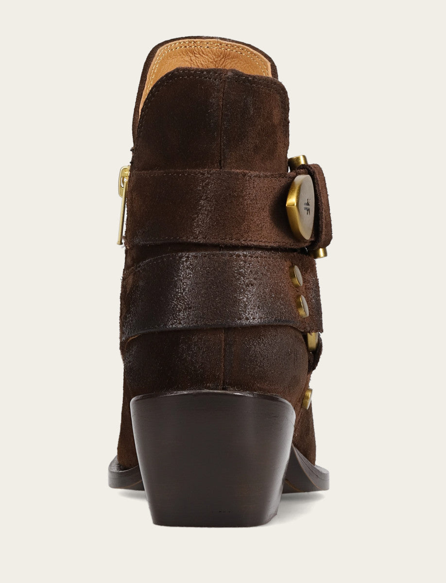 Women's Chocolate Sacha Multi Strap Booties Chocolate